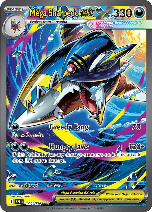 #127 Phantasmal Flames- Mega Sharpedo EX