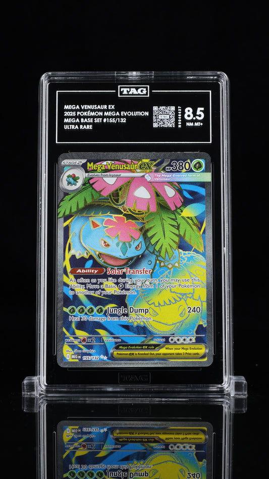 Mega Venusaur Ex- #155 Mega Evolutions- TAG 8.5