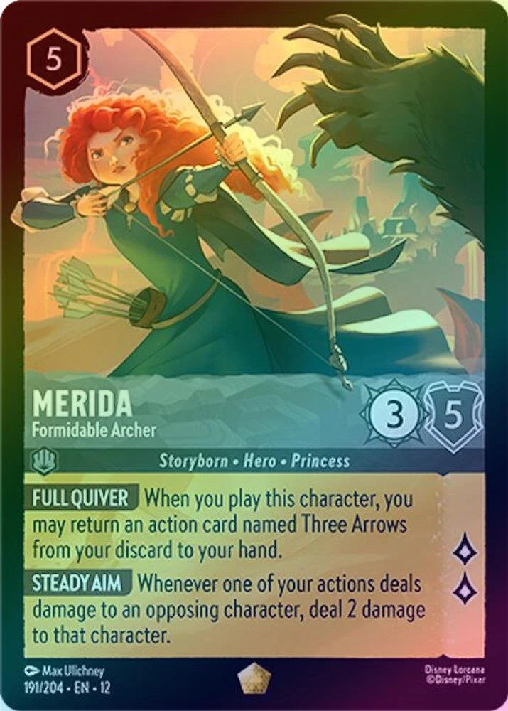 #191 Wilds Unknown Merida: Formidable Archer (Legendary, Holo)