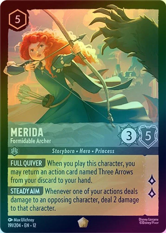 #191 Wilds Unknown Merida: Formidable Archer (Legendary, Holo)