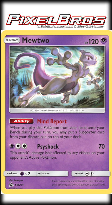 SM214 Sun & Moon Promos- Mewtwo (HOLO)(LP)