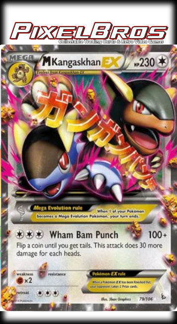 #79 Flashfire- M Kangaskhan EX (DAMAGED)