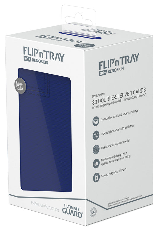 Ultimate Guard Flip N Tray Deck Case Monocolor Blue 80+
