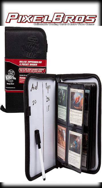 Monster Deluxe Zipper Bound 4 Pocket Binder