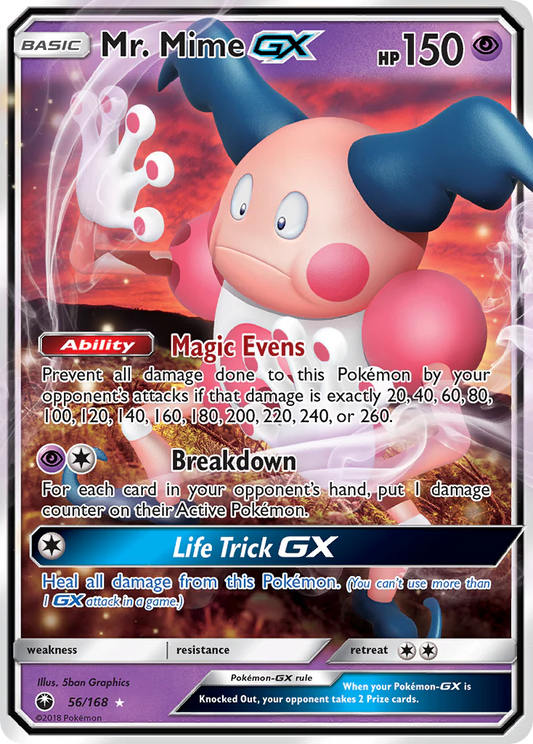 #56 Celestial Storm- Mr. Mime GX