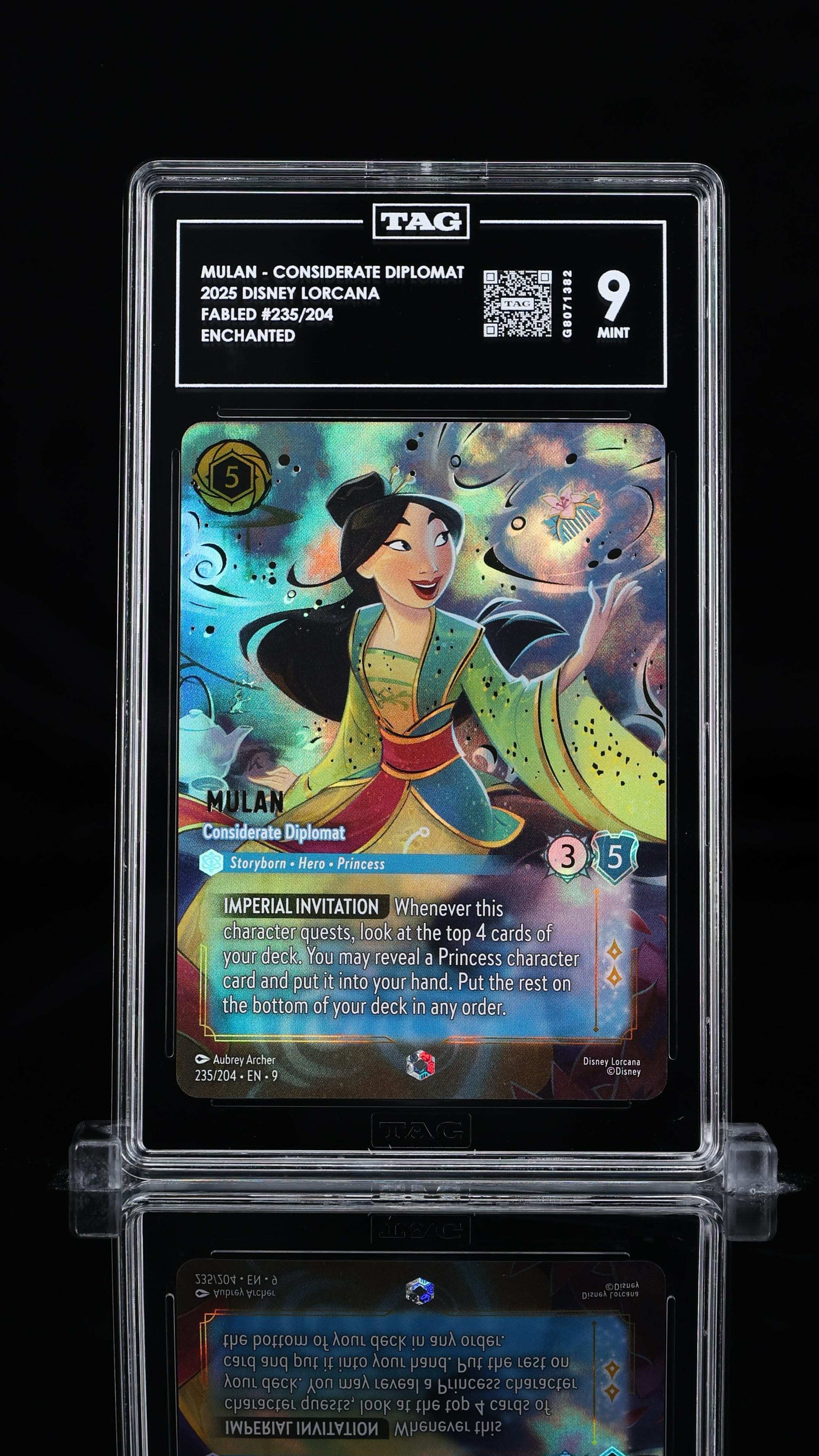 Mulan- Considerate Diplomat- #235 Fabled Enchanted Card-TAG 9
