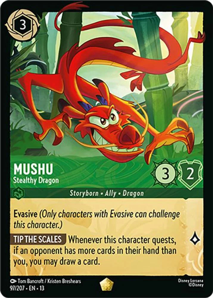 #97 Attack of the Vine- Mushu: Stealthy Dragon  (Legendary) (non-holo)