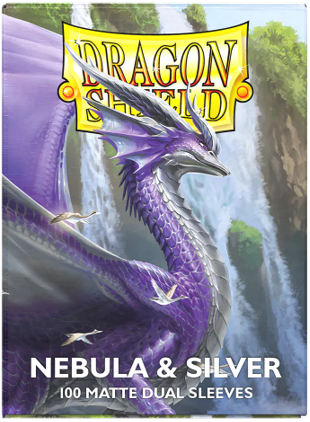 Dragon Shield Sleeves Dual Matte Nebula and Silver 100 count