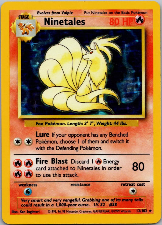 #12 Base Set- Ninetales Holo (DMG)