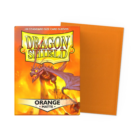 Dragon Shield Matte Orange Usaqin Sleeves- 100 count
