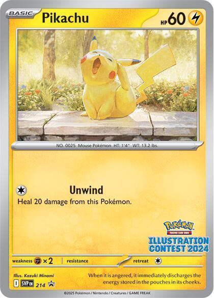 #214 Scarlet & Violet Promos- Pikachu (Illustration Contest 2024)(LP)
