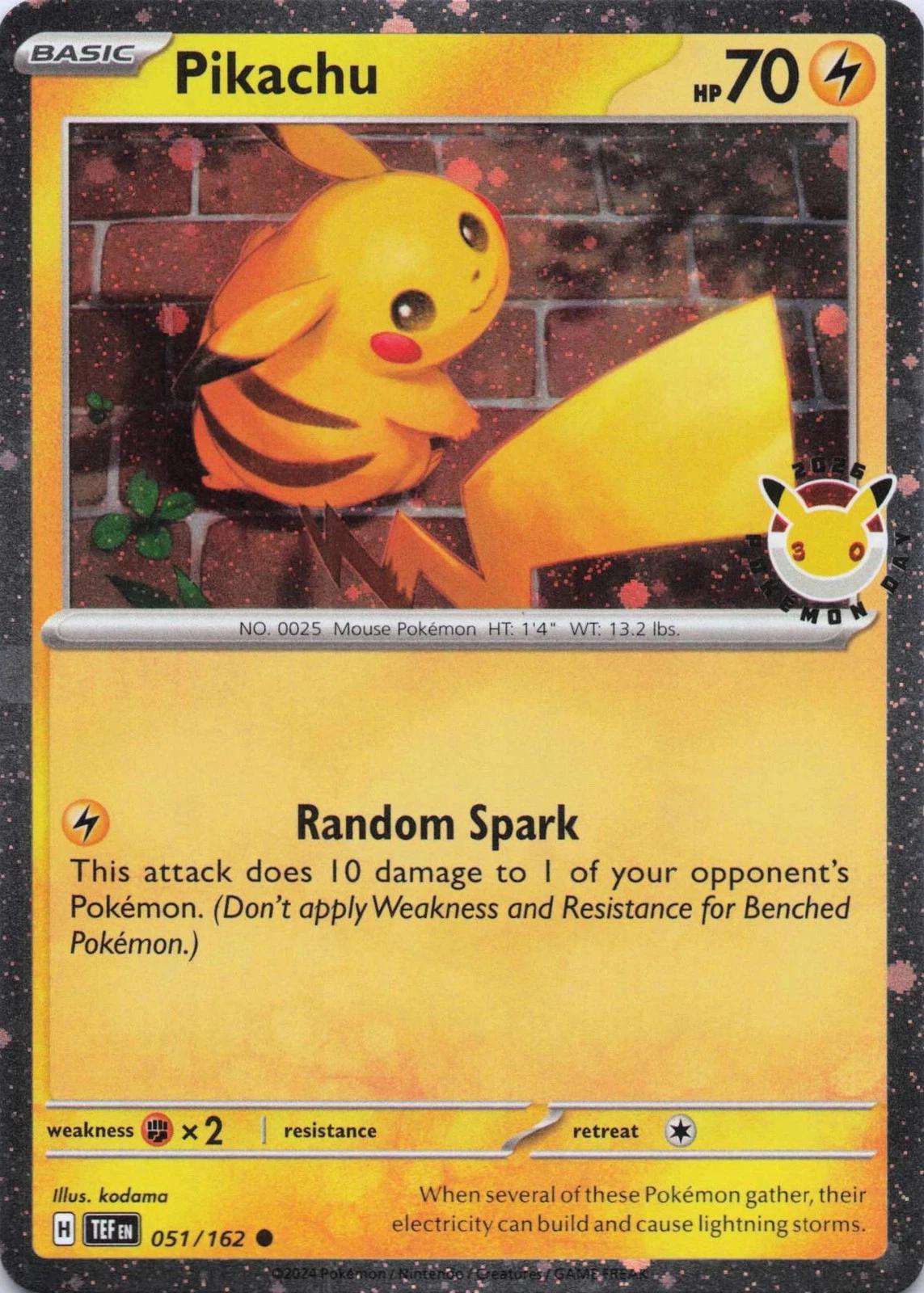#51 Temporal Forces Pokemon Day 2026- Pikachu(HOLO)