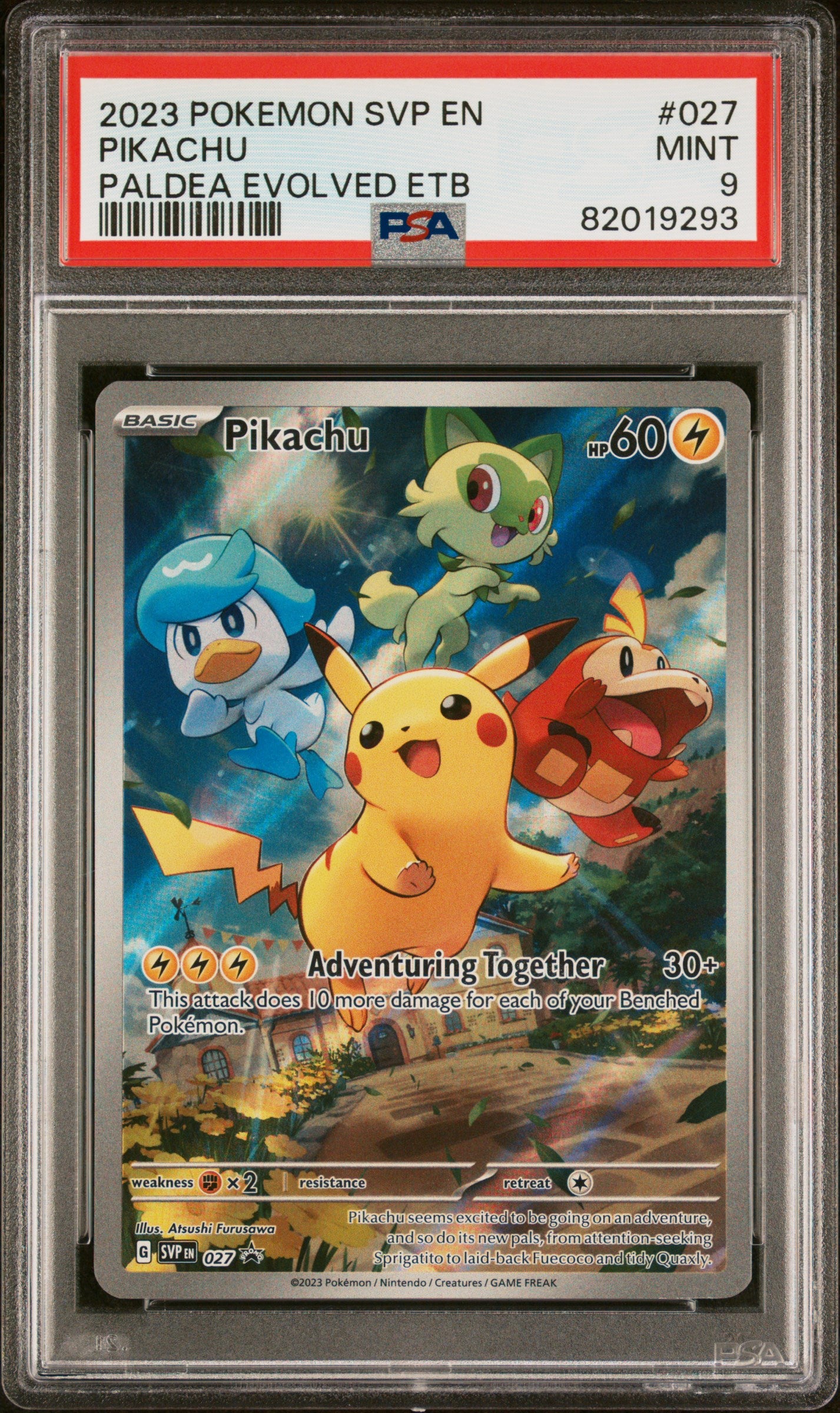 Pikachu- #27 Paldea Evolved- PSA 9