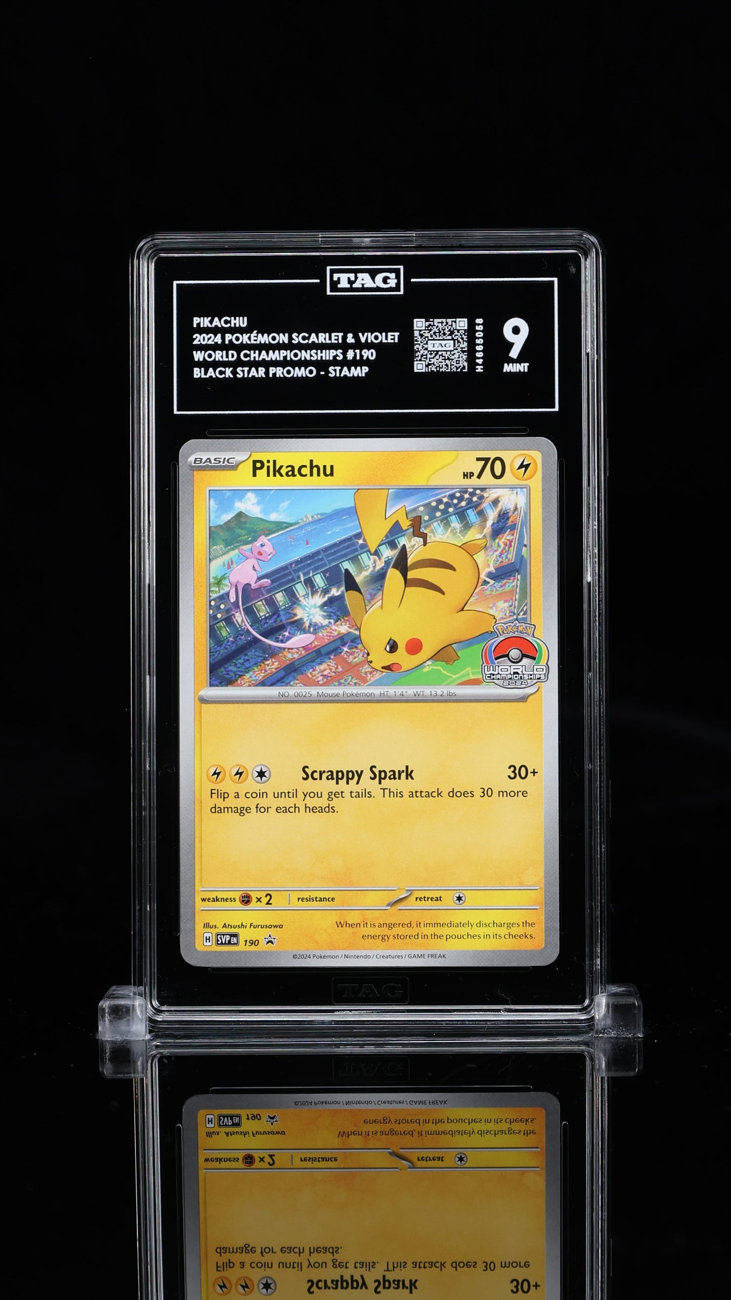 Pikachu-#190 Scarlet & Violet Stamped- TAG 9