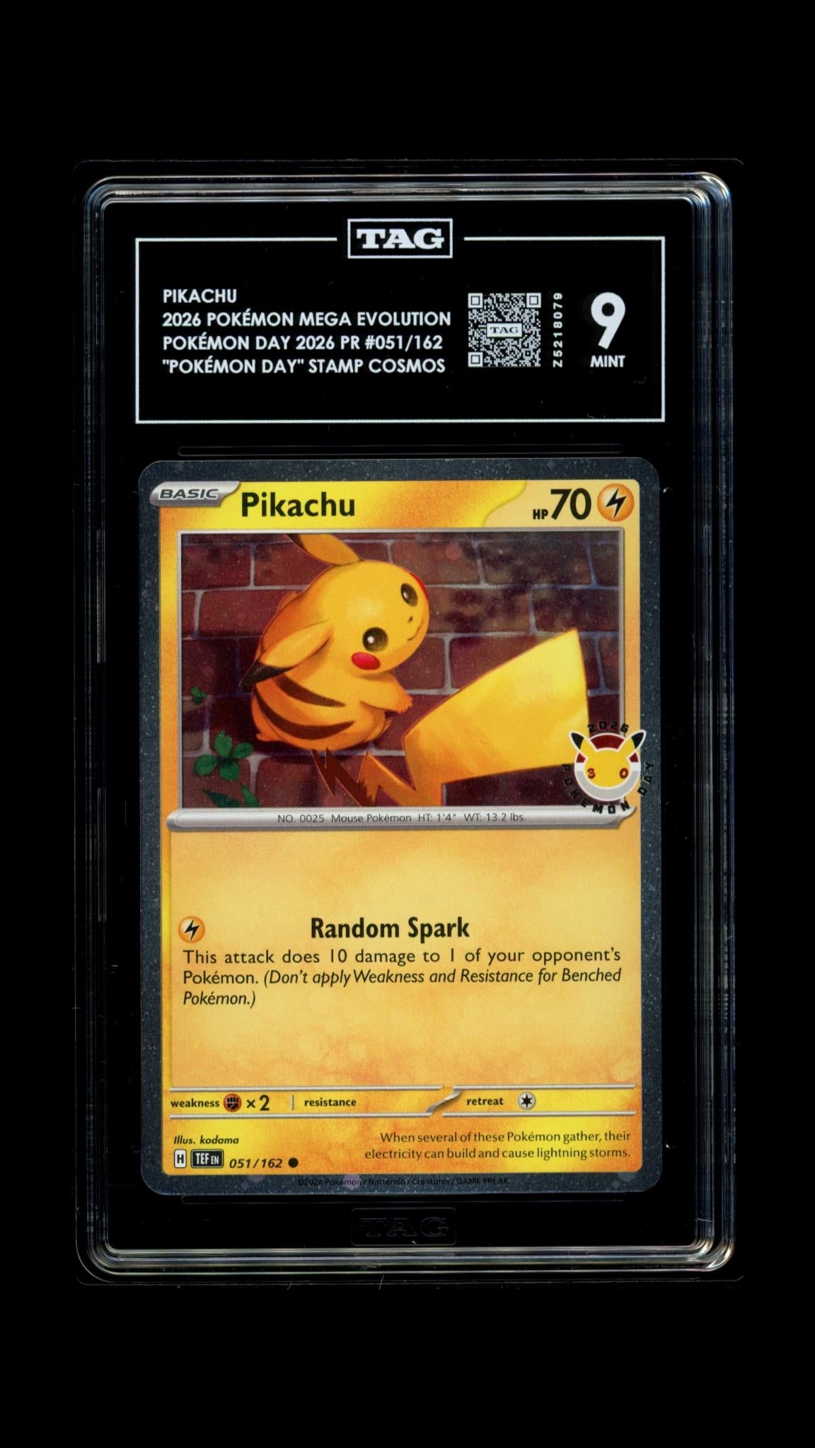 Pikachu- #51 Pokemon Day Stamp Promos- TAG 9