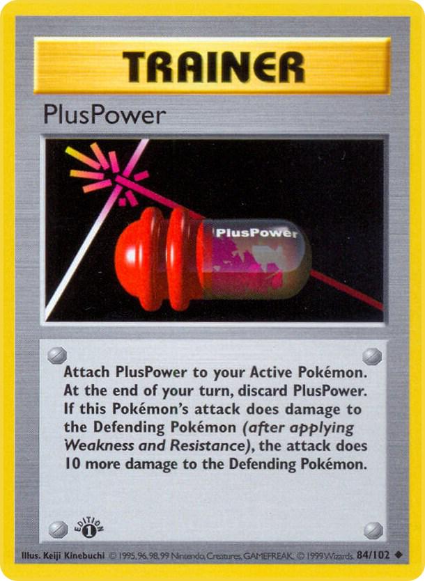 #84 1st Edition Pokemon Base Set-Plus Power non-holo (DMG)
