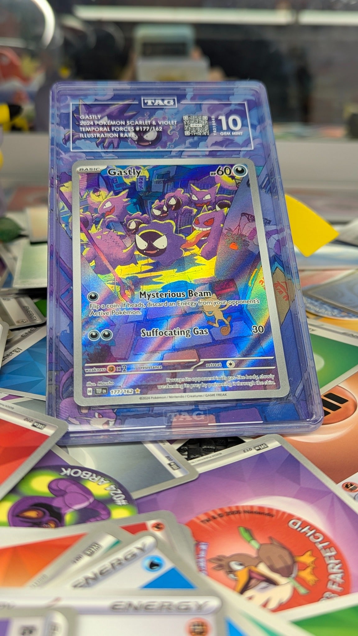 TAG graded card with Mystic Dragon extended art printing