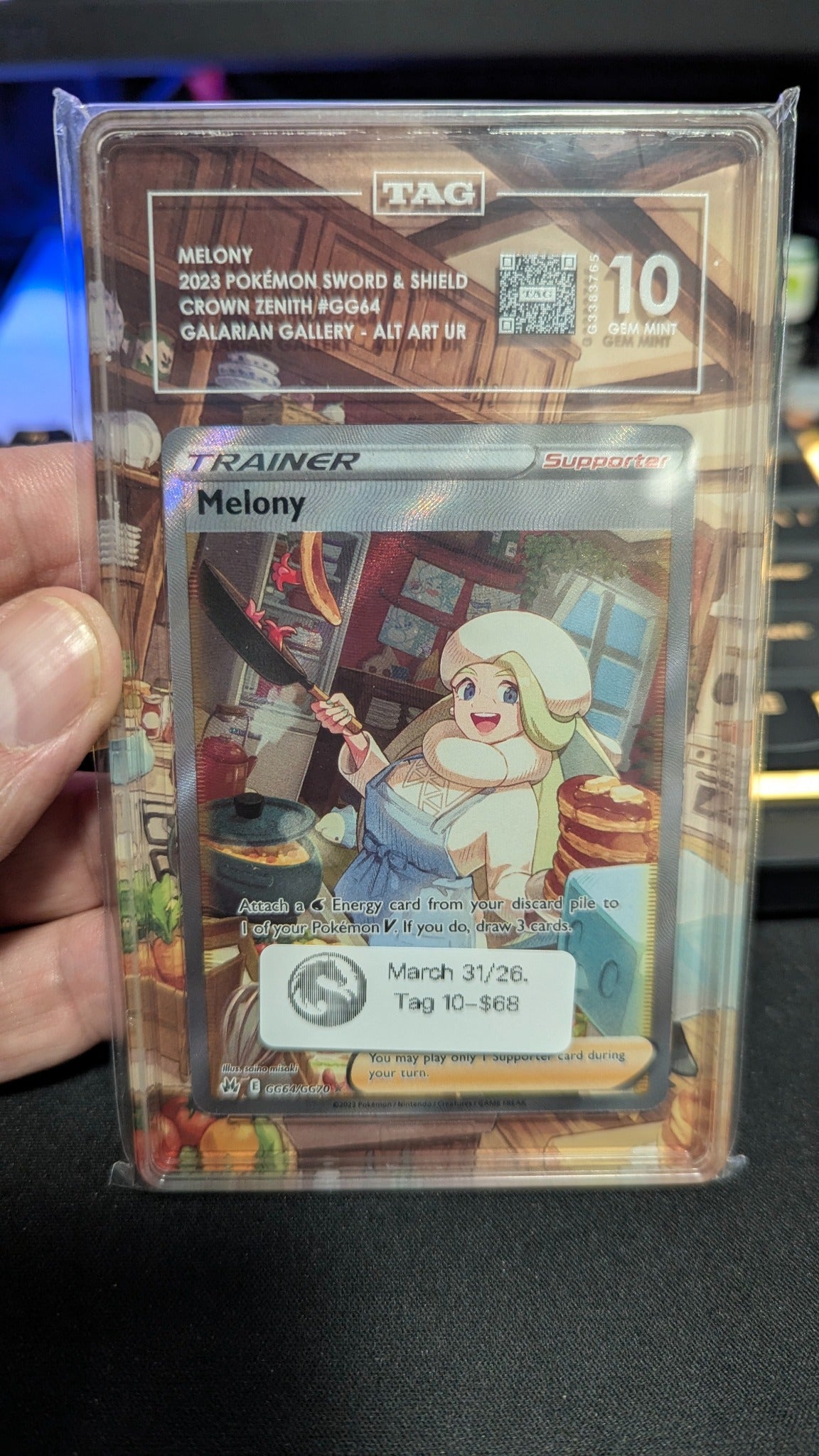 TAG graded card with Mystic Dragon extended art printing