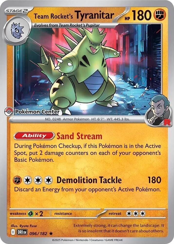#96 Destined Rivals- Team Rocket's Tyranitar (Stamped)