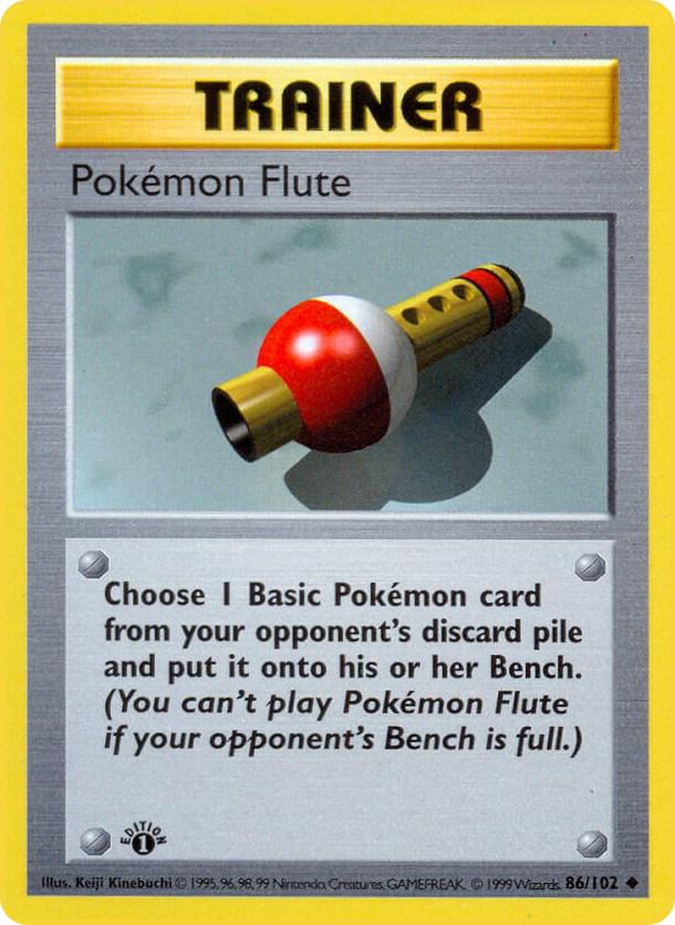 #86 1st Edition Pokemon Base Set-Pokemon Flute non-holo (HP)