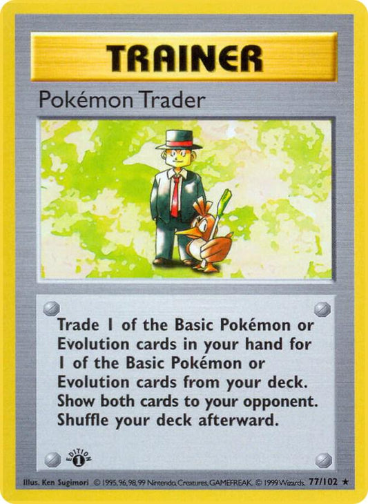 #77 1st Edition Pokemon Base Set-Pokemon Trader non-holo (LP)