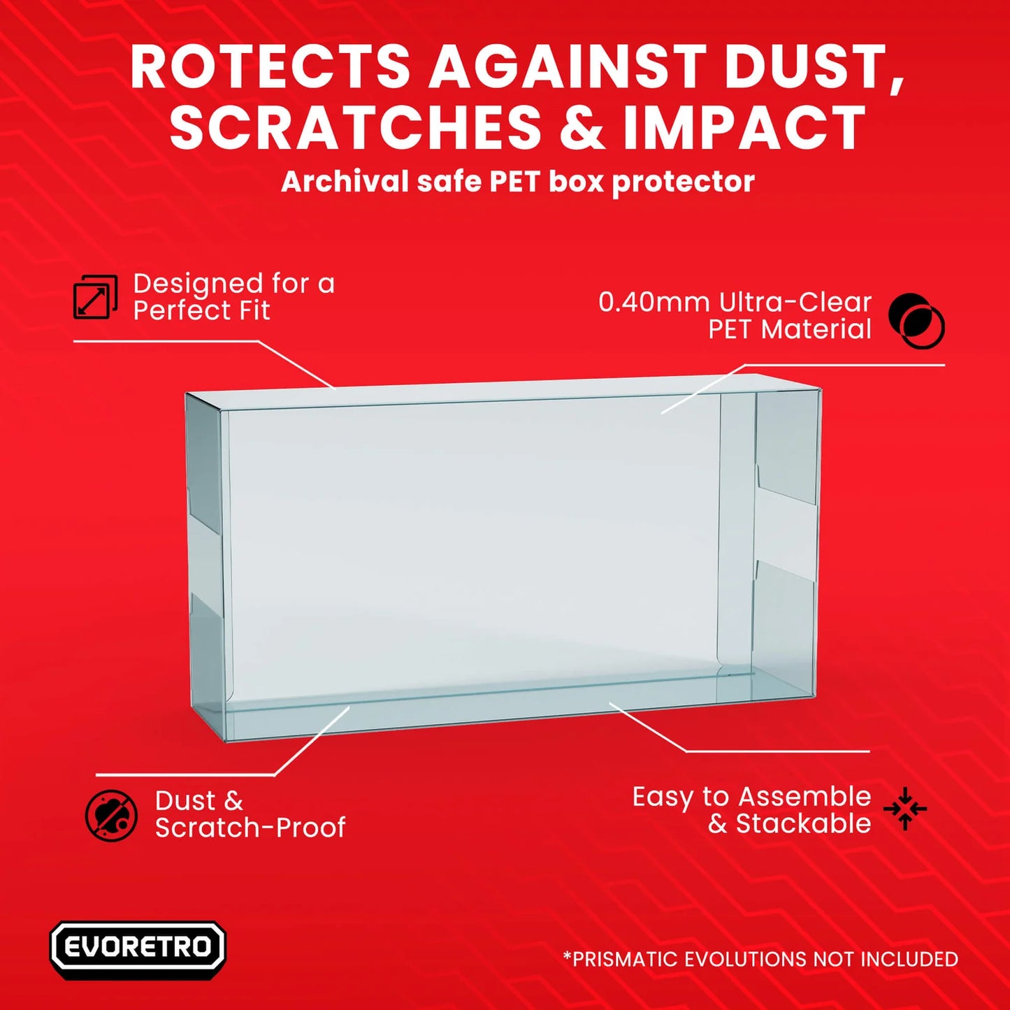 Evoretro Clear Plastic Protectors 2 pack