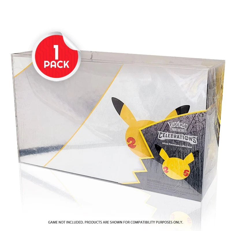 Evoretro Clear Plastic Protector for Pokemon celebrations premium collection box