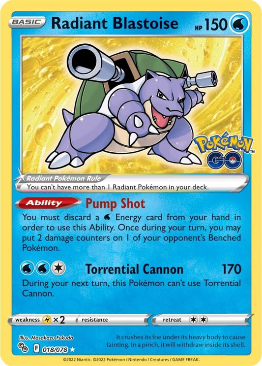 #18 Pokemon Go- Radiant Blastoise (LP)