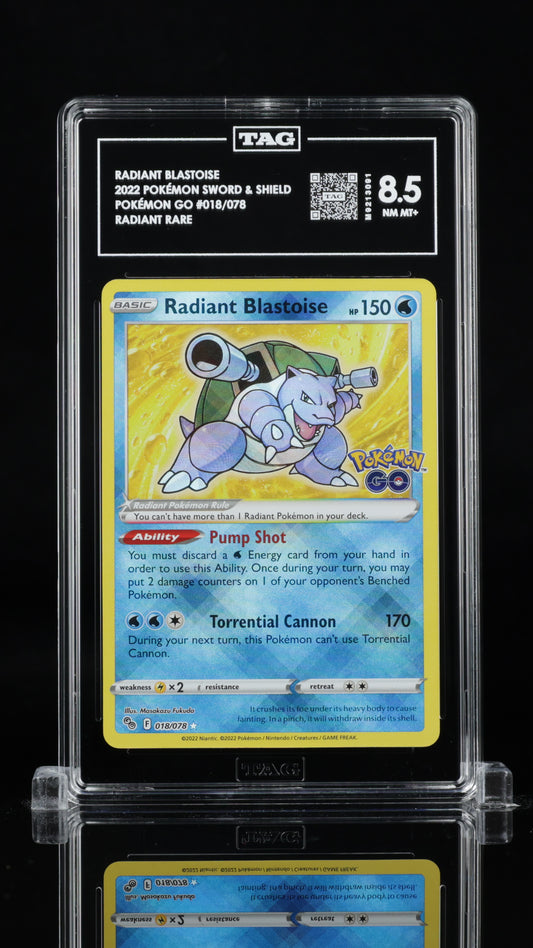 #8 Radiant Blastoise- Pokemon Go- TAG 8.5