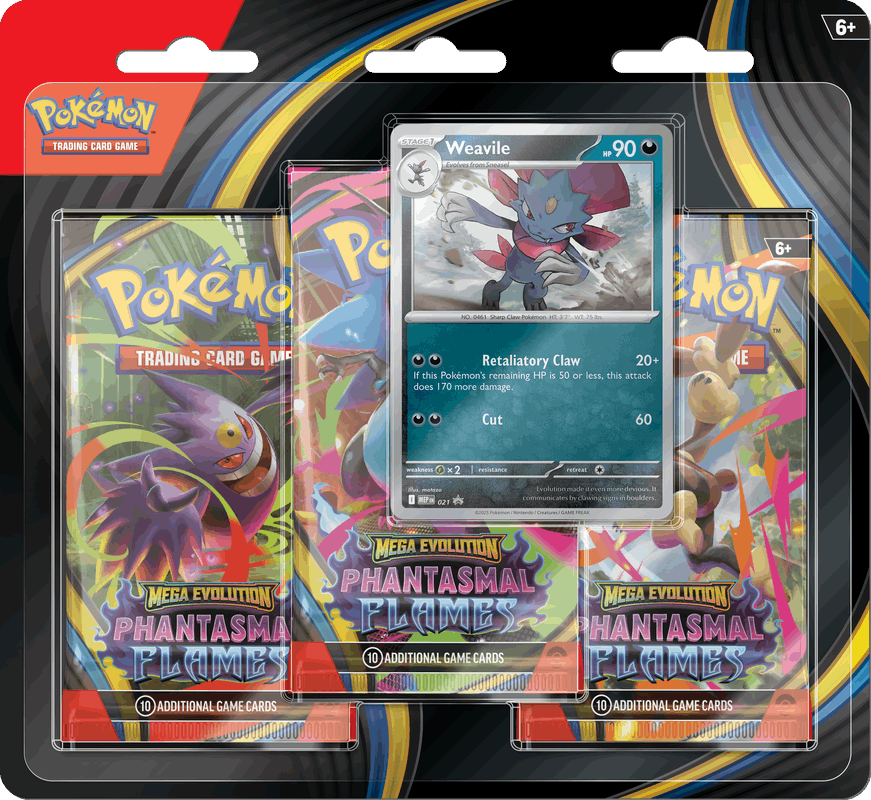 Pokemon - Phantasmal Flames - 3 Pack Blister