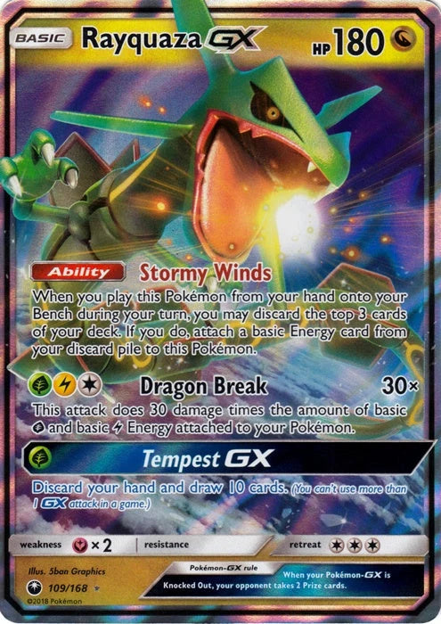 #109 Celestial Storm- Rayquaza GX