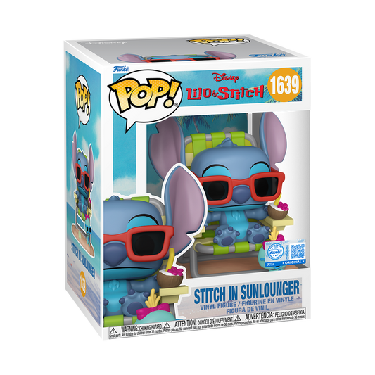 #1639 Stitch in Sunlounger Funko Pop