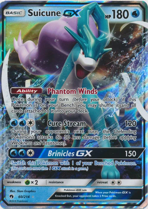 #60 Lost Thunder- Suicune GX(DMG)