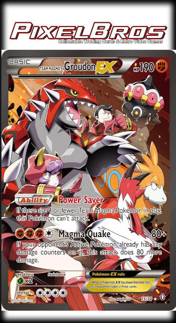 #15 Pokemon Double Crisis- Team Magma's Groudon EX(LP)