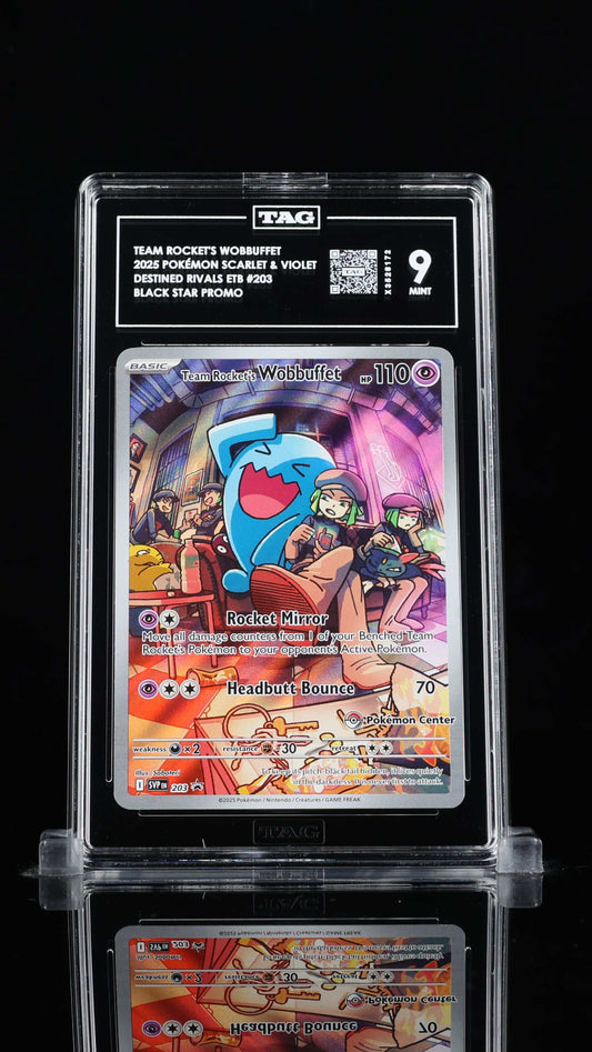 Team Rocket's Wobbuffet- #203 Scarlet & Violet Promos (Pokemon Center)- TAG 9