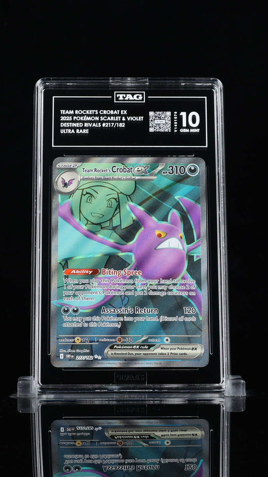 Team Rocket's Crobat EX- #217 Destined Rivals- TAG 10