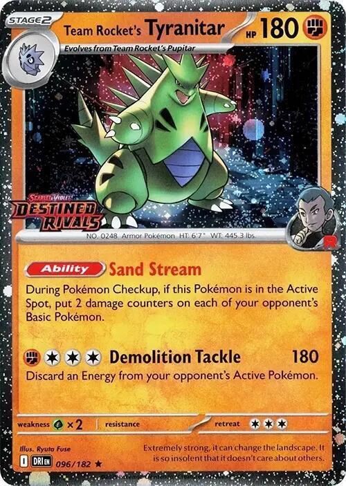 #96 Destined Rivals- Team Rocket's Tyranitar (Stamped)