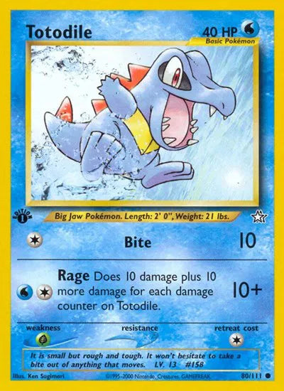 #80 Neo Genesis 1st Edition- Totodile (LP)