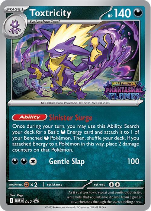 #17 Mega Evolution Promos- Toxtricity Phantasmal Flames (Stamped)