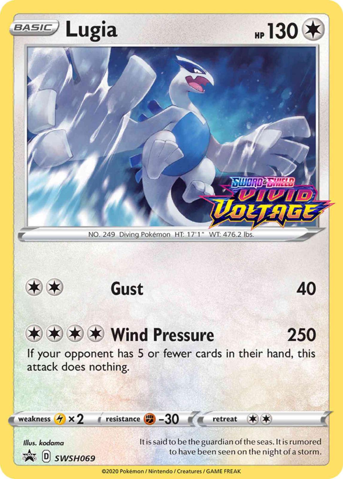 #69 Sword & Shield Promos- Lugia (Vivid Voltage Stamped)