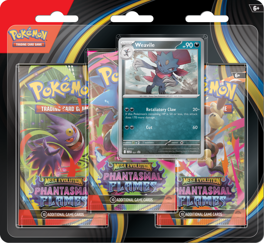Pokemon - Phantasamal Flames- 3 pack blister *Releases Nov. 28/2025.*
