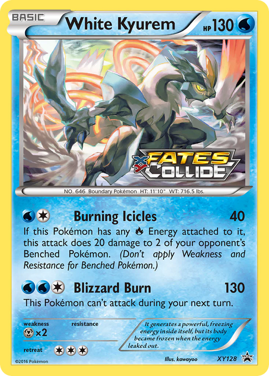 #XY128 XY Prerelease Fates Collide- White Kyurem(HOLO)(LP)
