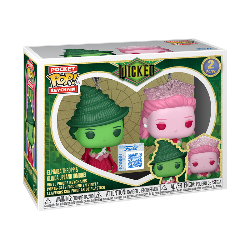 Funko Pop Keychain Wicked Glinda & Elphaba Ombre