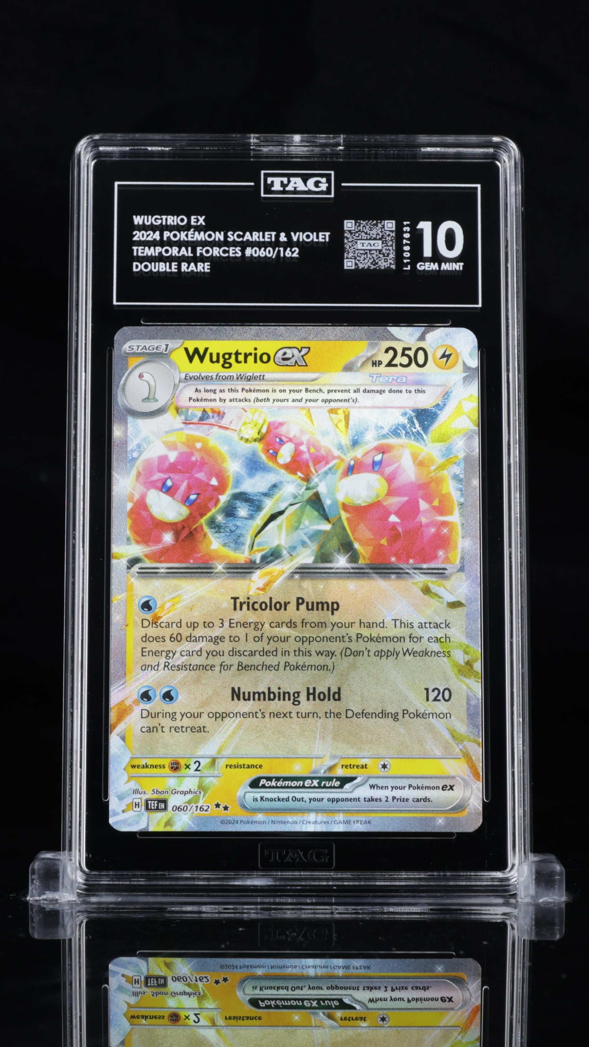 Wugtrio Ex- #60 Temporal Forces- TAG 10