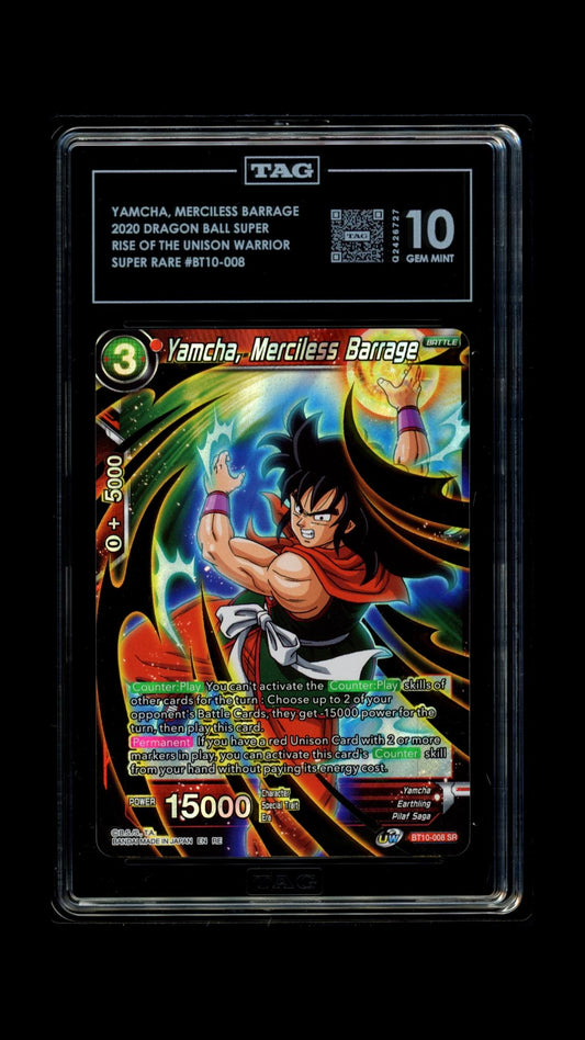 Yamcha,Merciless Barrage- Rise of the Unison Warrior #BT10-008- TAG 10