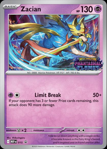 #15 Mega Evolutions Promo- Zacian (Phantasmal Flames Stamped) (Sealed)