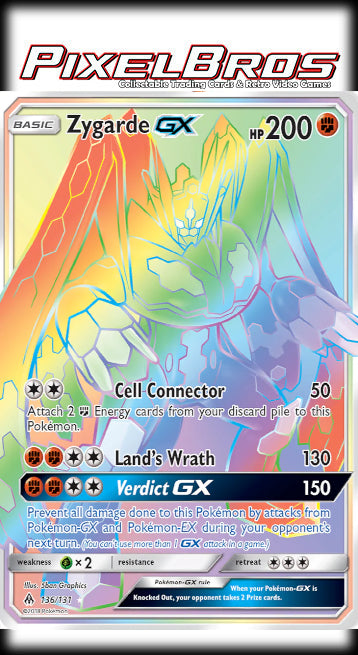 #136 Forbidden Light- Zygarde GX (DAMAGED)